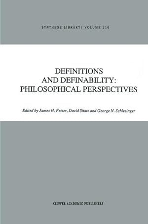 Seller image for Definitions and Definability: Philosophical Perspectives for sale by BuchWeltWeit Ludwig Meier e.K.