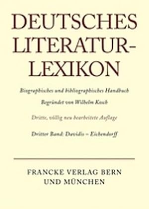 Imagen del vendedor de Deutsches Literatur-Lexikon Davidis - Eichendorff a la venta por BuchWeltWeit Ludwig Meier e.K.