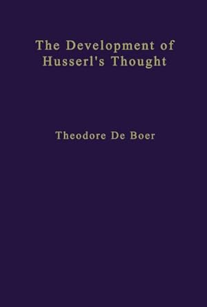 Imagen del vendedor de The Development of Husserls Thought a la venta por BuchWeltWeit Ludwig Meier e.K.
