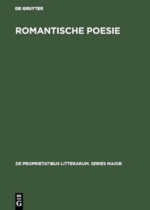 Seller image for Romantische Poesie for sale by BuchWeltWeit Ludwig Meier e.K.