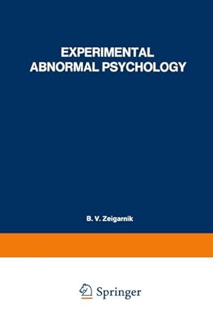Seller image for Experimental Abnormal Psychology for sale by BuchWeltWeit Ludwig Meier e.K.