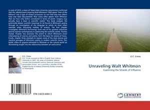 Seller image for Unraveling Walt Whitman for sale by BuchWeltWeit Ludwig Meier e.K.