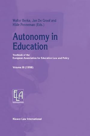 Bild des Verkufers fr Autonomy in Education zum Verkauf von BuchWeltWeit Ludwig Meier e.K.