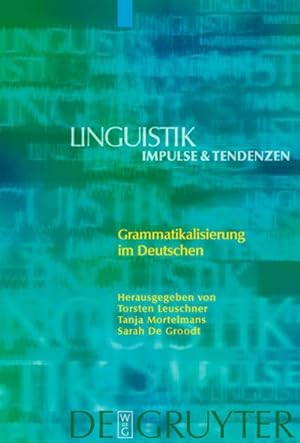 Bild des Verkufers fr Grammatikalisierung im Deutschen zum Verkauf von BuchWeltWeit Ludwig Meier e.K.