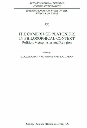 Bild des Verk�ufers f�r The Cambridge Platonists in Philosophical Context zum Verkauf von BuchWeltWeit Ludwig Meier e.K.
