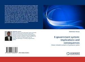 Bild des Verkufers fr E-government system: Implications and consequences zum Verkauf von BuchWeltWeit Ludwig Meier e.K.