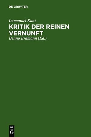 Immagine del venditore per Kritik der reinen Vernunft venduto da BuchWeltWeit Ludwig Meier e.K.