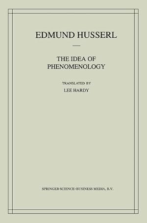 Image du vendeur pour The Idea of Phenomenology mis en vente par BuchWeltWeit Ludwig Meier e.K.