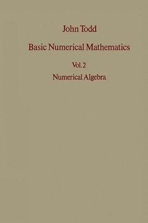 Imagen del vendedor de Basic Numerical Mathematics a la venta por BuchWeltWeit Ludwig Meier e.K.