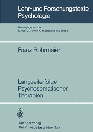 Seller image for Langzeiterfolge Psychosomatischer Therapien for sale by BuchWeltWeit Ludwig Meier e.K.
