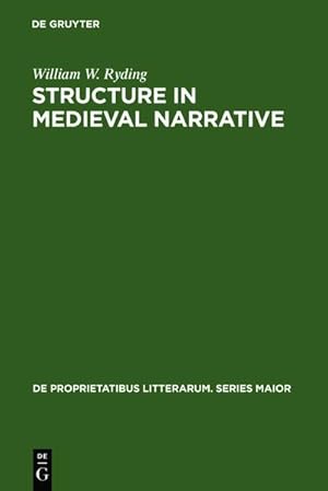 Bild des Verkufers fr Structure in medieval narrative zum Verkauf von BuchWeltWeit Ludwig Meier e.K.