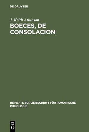 Seller image for Boeces, De Consolacion for sale by BuchWeltWeit Ludwig Meier e.K.