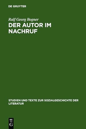 Seller image for Der Autor im Nachruf for sale by BuchWeltWeit Ludwig Meier e.K.