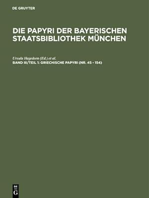Seller image for Griechische Papyri (Nr. 45 - 154) for sale by BuchWeltWeit Ludwig Meier e.K.