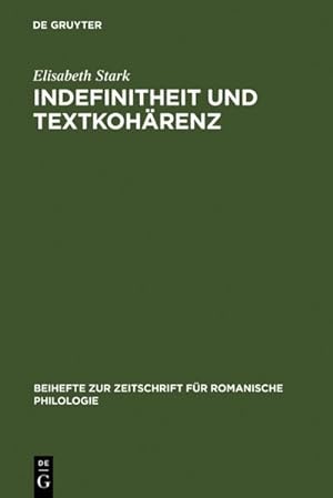 Seller image for Indefinitheit und Textkohrenz for sale by BuchWeltWeit Ludwig Meier e.K.