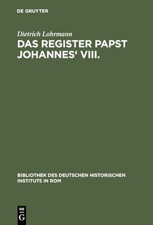 Image du vendeur pour Das Register Papst Johannes' VIII mis en vente par BuchWeltWeit Ludwig Meier e.K.