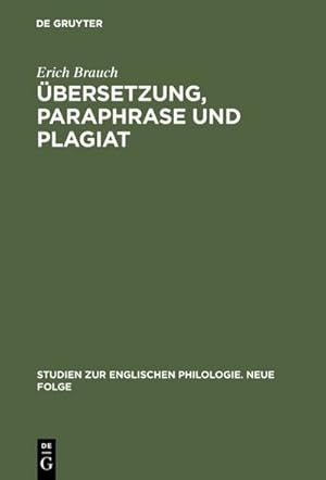 Seller image for bersetzung, Paraphrase und Plagiat for sale by BuchWeltWeit Ludwig Meier e.K.