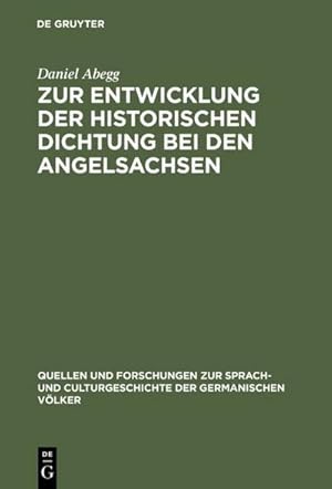 Seller image for Zur Entwicklung der historischen Dichtung bei den Angelsachsen for sale by BuchWeltWeit Ludwig Meier e.K.