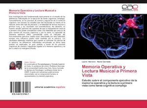 Imagen del vendedor de Memoria Operativa y Lectura Musical a Primera Vista a la venta por BuchWeltWeit Ludwig Meier e.K.