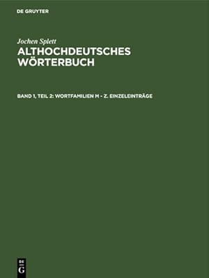 Image du vendeur pour Wortfamilien M - Z. Einzeleintrge mis en vente par BuchWeltWeit Ludwig Meier e.K.