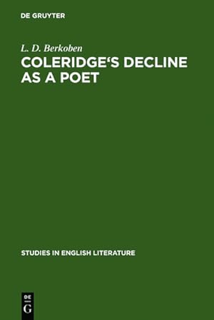 Image du vendeur pour Coleridge's decline as a poet mis en vente par BuchWeltWeit Ludwig Meier e.K.