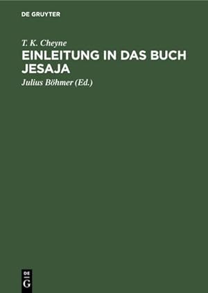 Image du vendeur pour Einleitung in das Buch Jesaja mis en vente par BuchWeltWeit Ludwig Meier e.K.