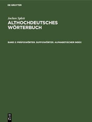 Image du vendeur pour Prfixwrter. Suffixwrter. Alphabetischer Index mis en vente par BuchWeltWeit Ludwig Meier e.K.