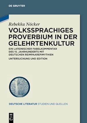 Imagen del vendedor de Volkssprachiges Proverbium in der Gelehrtenkultur a la venta por BuchWeltWeit Ludwig Meier e.K.