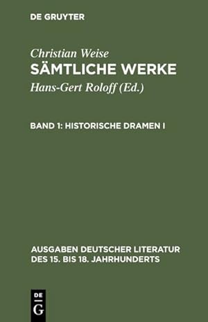 Image du vendeur pour Historische Dramen I mis en vente par BuchWeltWeit Ludwig Meier e.K.