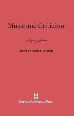 Seller image for Music and Criticism for sale by BuchWeltWeit Ludwig Meier e.K.