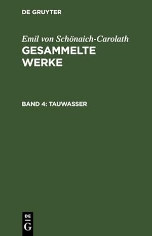 Imagen del vendedor de Tauwasser a la venta por BuchWeltWeit Ludwig Meier e.K.