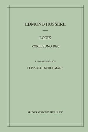 Seller image for Logik Vorlesung 1896 for sale by BuchWeltWeit Ludwig Meier e.K.