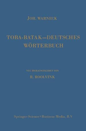 Imagen del vendedor de Toba-BatakDeutsches Wrterbuch a la venta por BuchWeltWeit Ludwig Meier e.K.