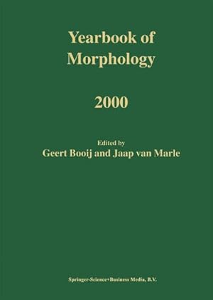 Imagen del vendedor de Yearbook of Morphology 2000 a la venta por BuchWeltWeit Ludwig Meier e.K.