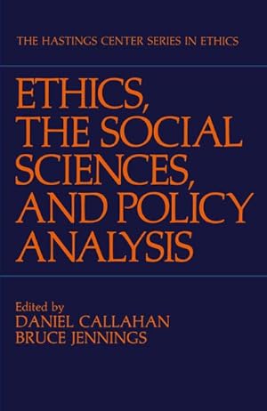 Bild des Verkufers fr Ethics, The Social Sciences, and Policy Analysis zum Verkauf von BuchWeltWeit Ludwig Meier e.K.