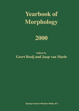 Immagine del venditore per Yearbook of Morphology 2000 venduto da BuchWeltWeit Ludwig Meier e.K.
