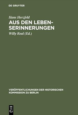 Bild des Verkufers fr Aus den Lebenserinnerungen zum Verkauf von BuchWeltWeit Ludwig Meier e.K.