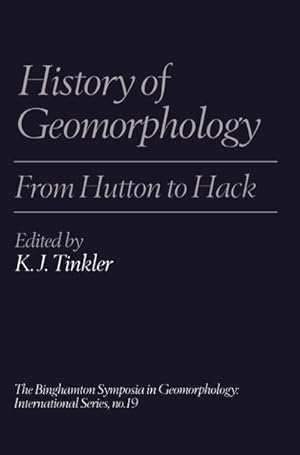 Imagen del vendedor de History of Geomorphology a la venta por BuchWeltWeit Ludwig Meier e.K.