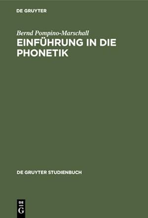 Seller image for Einfhrung in die Phonetik for sale by BuchWeltWeit Ludwig Meier e.K.