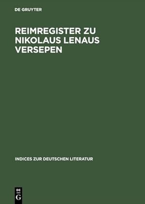 Image du vendeur pour Reimregister zu Nikolaus Lenaus Versepen mis en vente par BuchWeltWeit Ludwig Meier e.K.