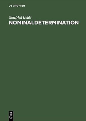 Imagen del vendedor de Nominaldetermination a la venta por BuchWeltWeit Ludwig Meier e.K.