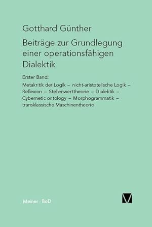 Seller image for Beitrge zur Grundlegung einer operationsfhigen Dialektik / Beitrge zur Grundlegung einer operationsfhigen Dialektik for sale by BuchWeltWeit Ludwig Meier e.K.