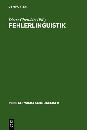 Bild des Verkufers fr Fehlerlinguistik zum Verkauf von BuchWeltWeit Ludwig Meier e.K.
