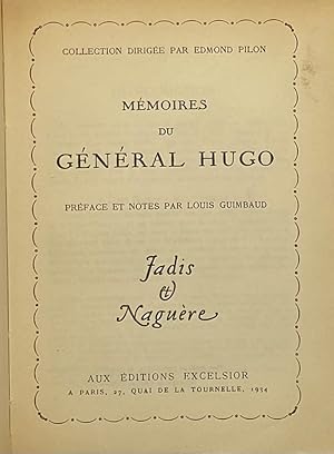 Seller image for Mmoires. Prface et notes par Louis Guimbaud for sale by Librairie Historique F. Teissdre