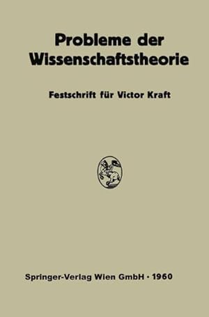 Bild des Verkufers fr Probleme der Wissenschaftstheorie zum Verkauf von BuchWeltWeit Ludwig Meier e.K.