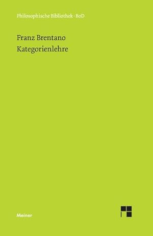 Seller image for Kategorienlehre for sale by BuchWeltWeit Ludwig Meier e.K.