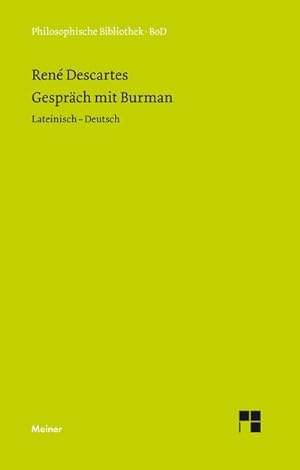 Bild des Verkufers fr Gesprch mit Burman zum Verkauf von BuchWeltWeit Ludwig Meier e.K.