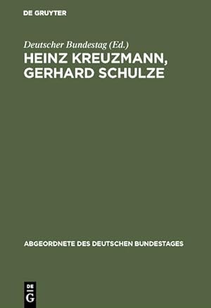 Seller image for Heinz Kreuzmann, Gerhard Schulze for sale by BuchWeltWeit Ludwig Meier e.K.