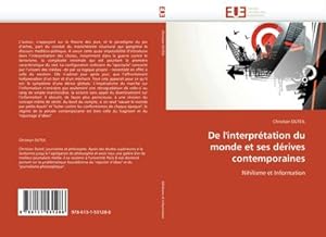 Seller image for De l''interprtation du monde et ses drives contemporaines for sale by BuchWeltWeit Ludwig Meier e.K.