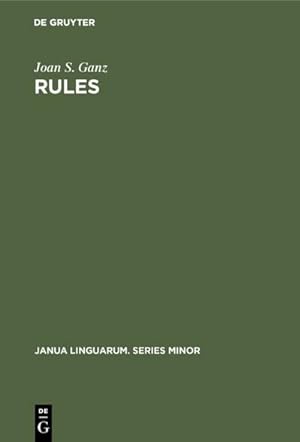 Seller image for Rules for sale by BuchWeltWeit Ludwig Meier e.K.